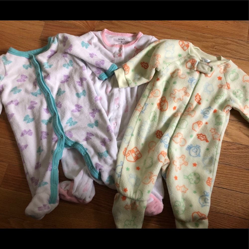 3 Pairs Footie Pajamas
